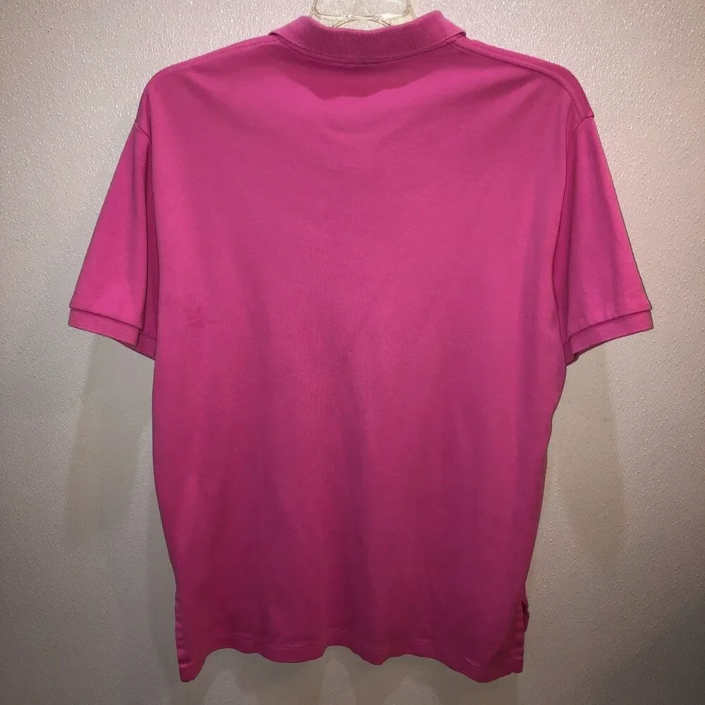 Polo Ralph Lauren Mens Size Large Pink Cotton Short Sleeve Polo Shirt L